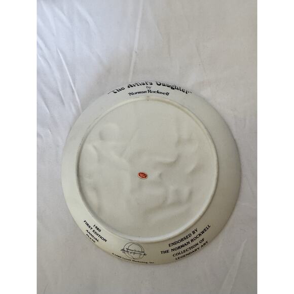 The Artist's Daughter by Norman Rockwell Lynell Marketing Collectors Plate - Picture 2 of 4